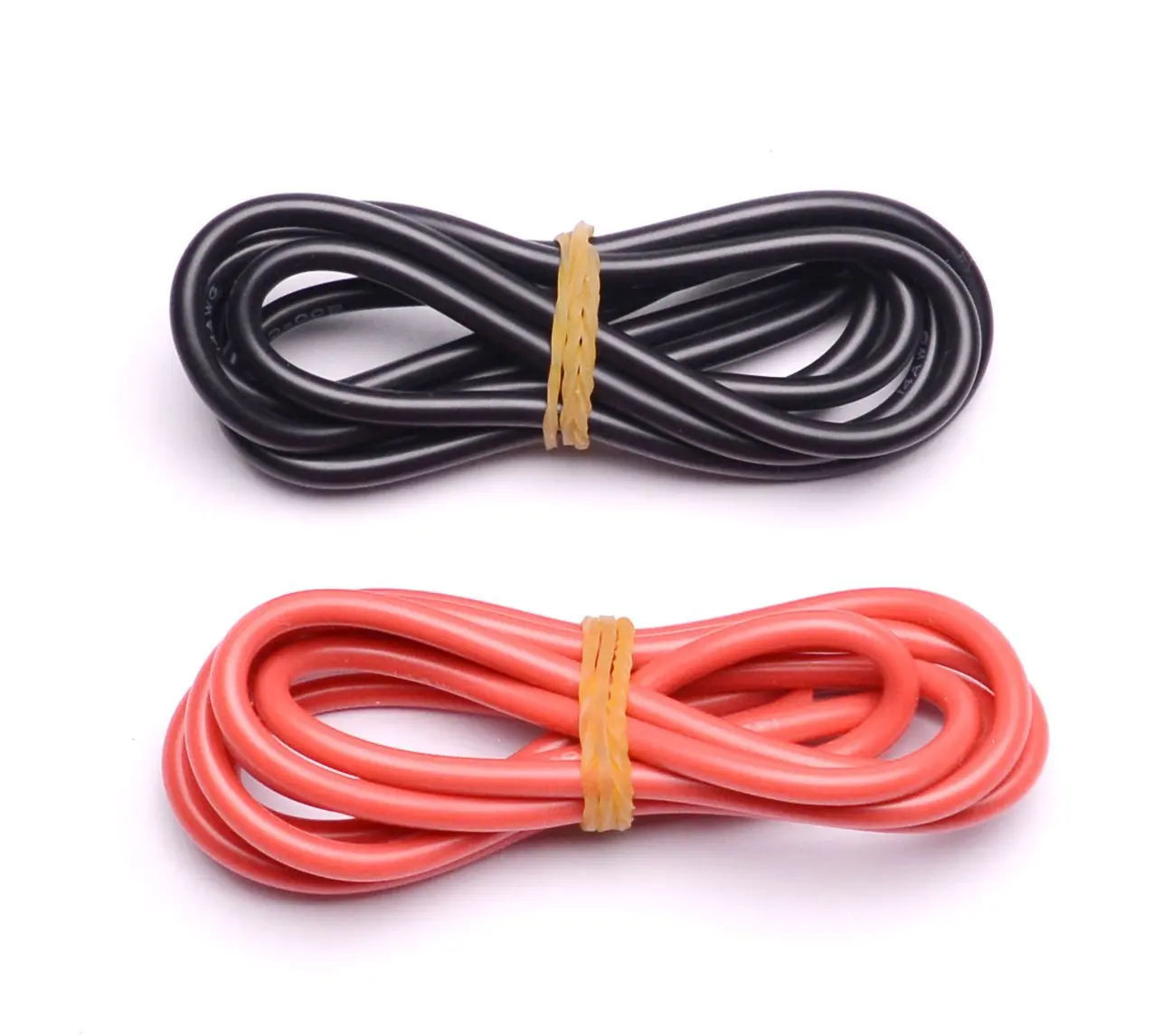 EBOYU(TM) 2 метра флейта [1 м черный и 1 красный] силиконовый провод 14AWG термостойкий