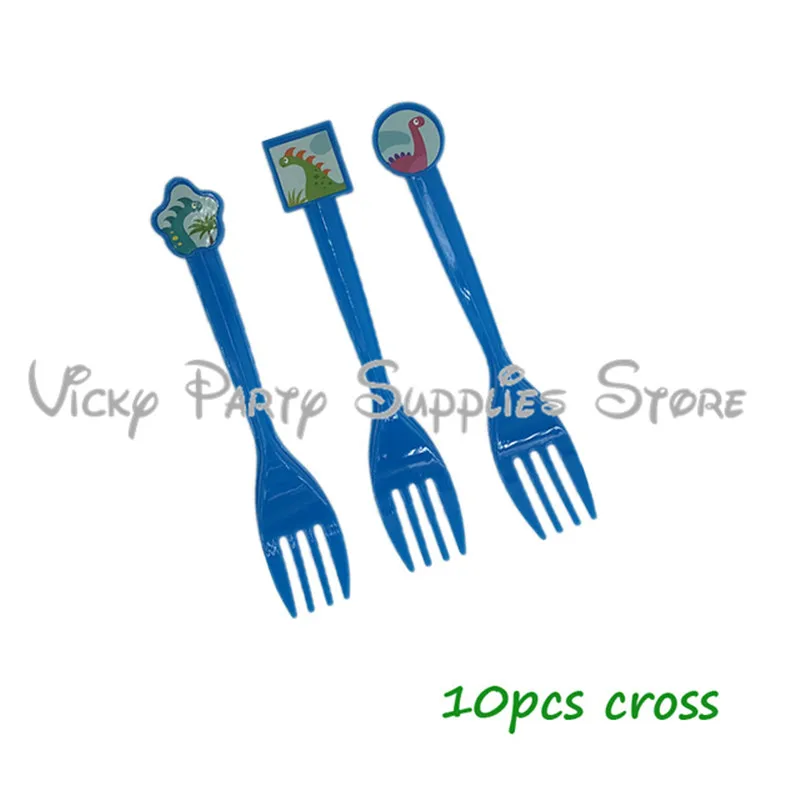 10pcs/lot Dinosaur Disposable Plastic Fork Theme Birthday Party Tableware Supplies | Дом и сад