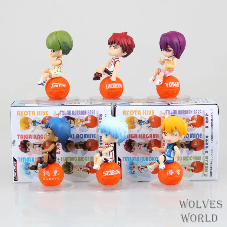 Anime Kuroko's Basketball 6PCS/SET Kuroko Tetsuya Kise Ryota Kagami Taiga Aomine Daiki PVC Action Figures Toy Model Collectibles | Игрушки
