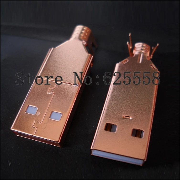 

Высококлассный USB-разъем с покрытием типа А + USB B, стандартный штекер для USB-кабеля «сделай сам», Сделано в Тайване
