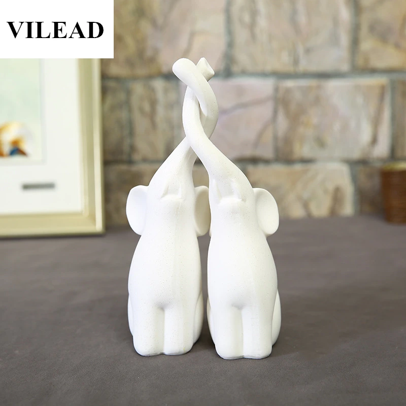 VILEAD природный песчаник, белый слон, фигурки для влюбленных, миниатюры, свадебные украшения, статуэтки слона, животных, креативные подарки