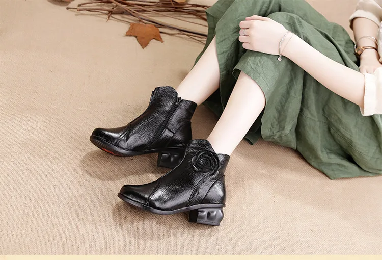 Xiuteng/высокое качество; Mujer Chaussure; женские ботинки из натуральной кожи; повседневные женские туфли-лодочки; зимние сапоги; плюшевые зимние сапоги для женщин