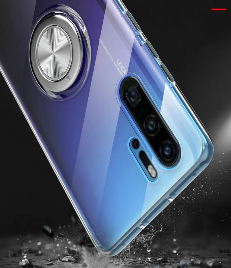 1 шт. для huawei P30 Pro P30 Lite P30 вращающийся магнитный автомобильный держатель противоударный Прозрачный чехол для huawei P20 Pro P20 Lite Nova 3E
