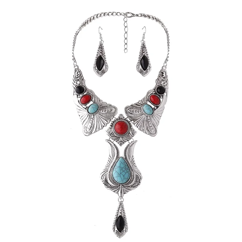 Африканские бусы ювелирный набор индийские винтажные массивные этнические