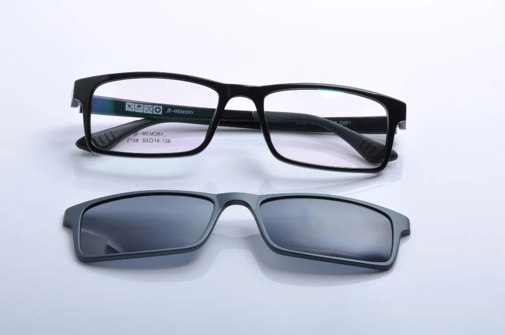 

DEDING Magnetic Polarized Clip on Sunglasses with Optical Frame Presbyopia Myopia Lens Night Vision Glasses Oculos de sol DD1406