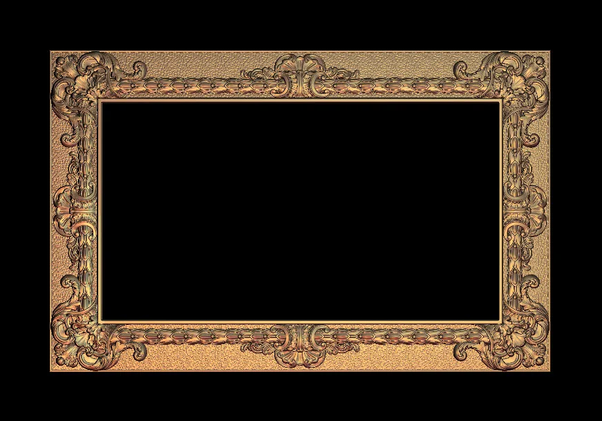 

3D frame relief for CNC router engrave Artcam Aspire type3 STL format file M480