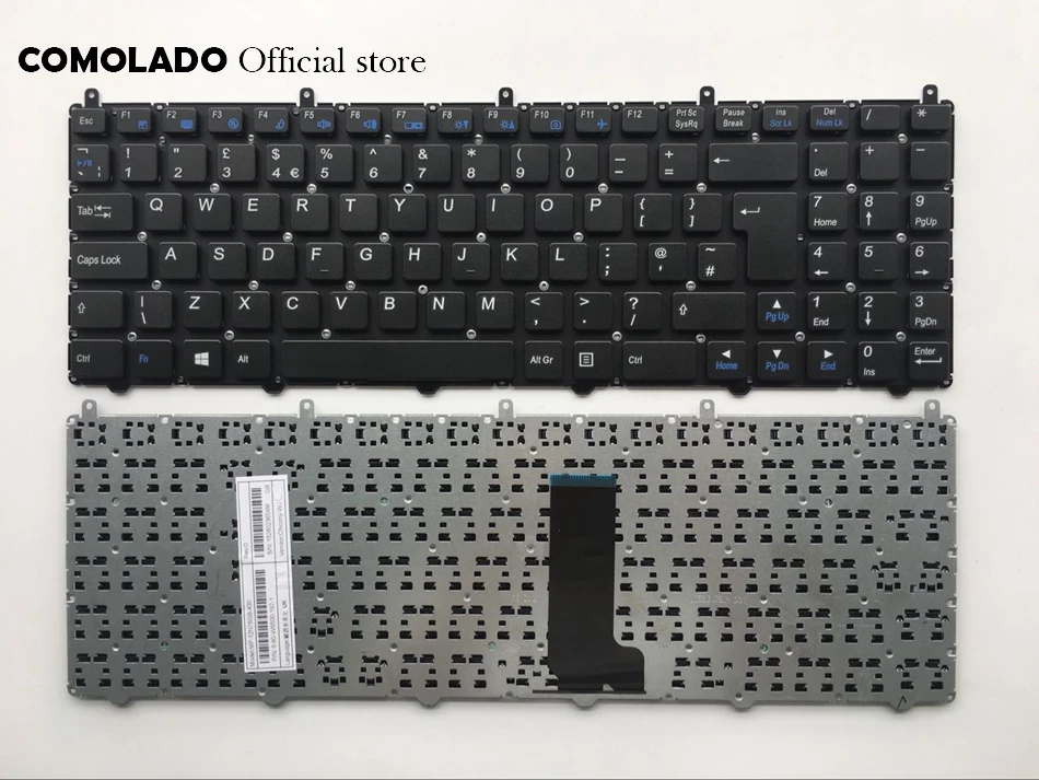 Британская клавиатура для Clevo W650SR W650 W655 W650SJ W6500 черная без рамки британская