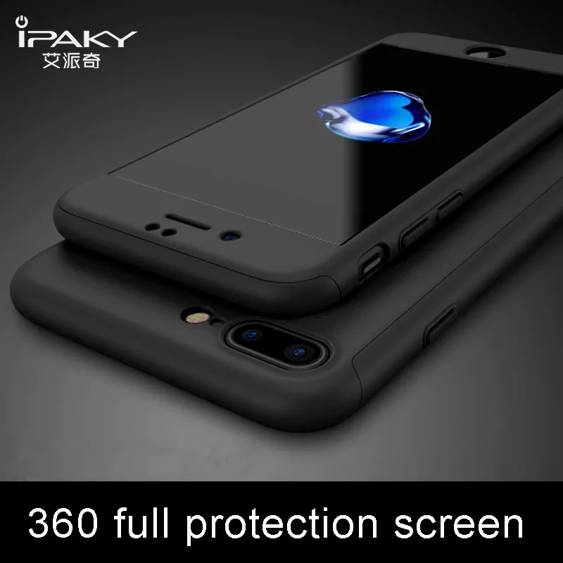 ipaky For iPhone XS MAX Case 360 Full Protective Hard PC Tempered Flim cover X XR 8 7 6 6s 10 s plus coque cases | Мобильные