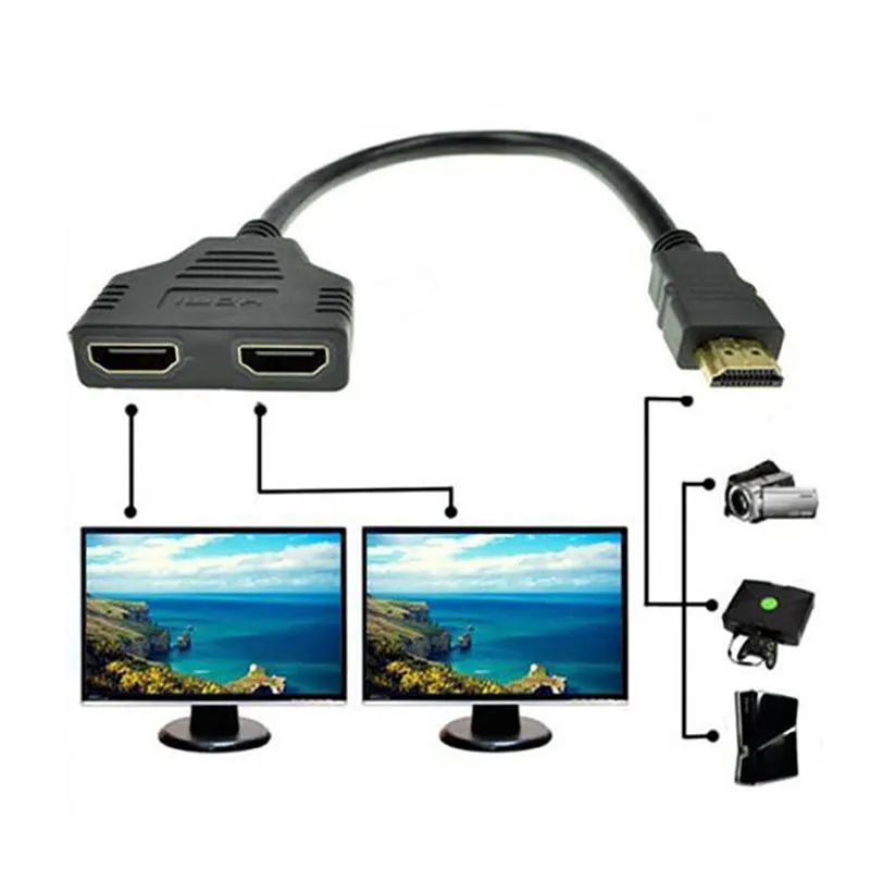 1080P кабель-разветвитель HDMI папа 2 Женский 1 в Выход адаптер конвертер 30 см SGA998 |