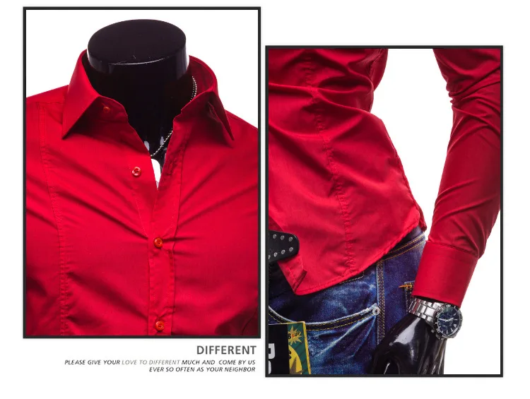 

Men Business Soft Comfortable shirt Slim Fit Male Social Dress Brand Men Casual Long Sleeved Solid Clothing nightclub clothes