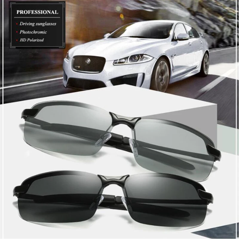 Мужские Солнцезащитные очки хамелеоны солнцезащитные с суперсветильник