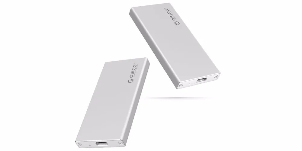 ORICO MSA-UC3 type C порт алюминиевый mSATA для USB 3,0 SSD Корпус чехол-адаптер, встроенный контроллер ASM1153E-Серебристый