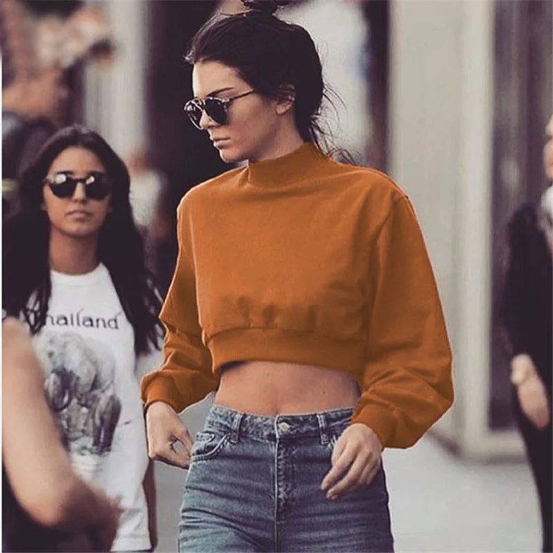 2017 новое поступление толстовки женские с длинным рукавом О-образным вырезом