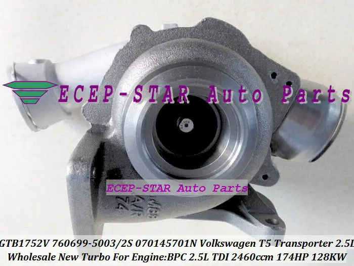 Турбо GTB1752V 760699 5002S 0004 0002 070145701NX 070145701NV для Volkswagen VW T5 Transporter B8 БПЦ 2.5L|t5 vehicle|t5 torcht5 ip65 |