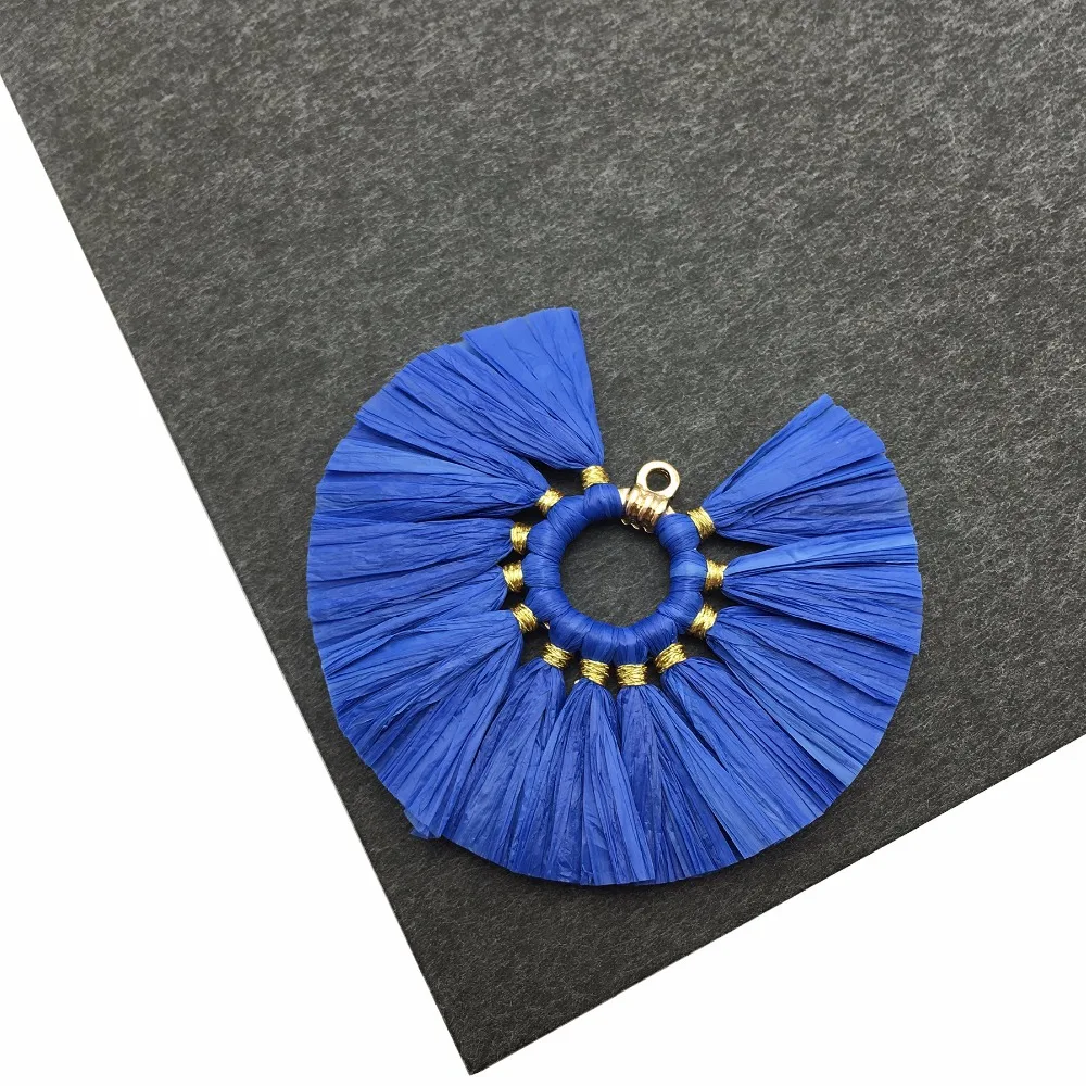 assoonas L181 tassel raffia tassels jewelry accessories findings diy earrings parts hand made 2pcs/lot | Украшения и аксессуары