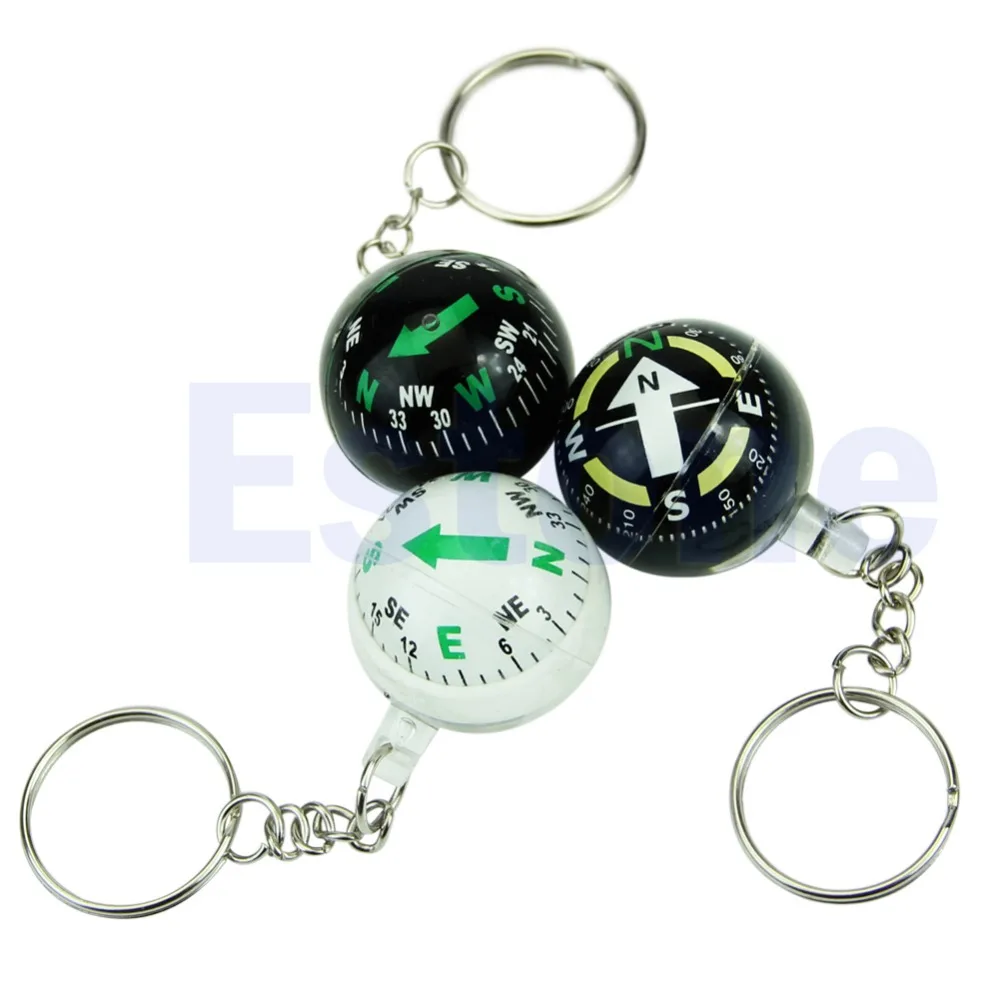 Мяч Брелок заполненный жидкостью компас для путешествий пешего туризма кемпинга