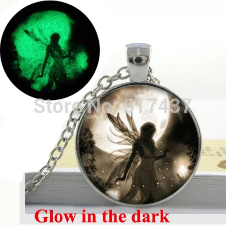 Светится в темноте Волшебные лунный свет феи кулон Цепочки и ожерелья для