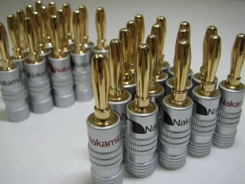 10 шт./лот новый высококачественный аудио разъем Nakamichi из чистой меди 24 К золота