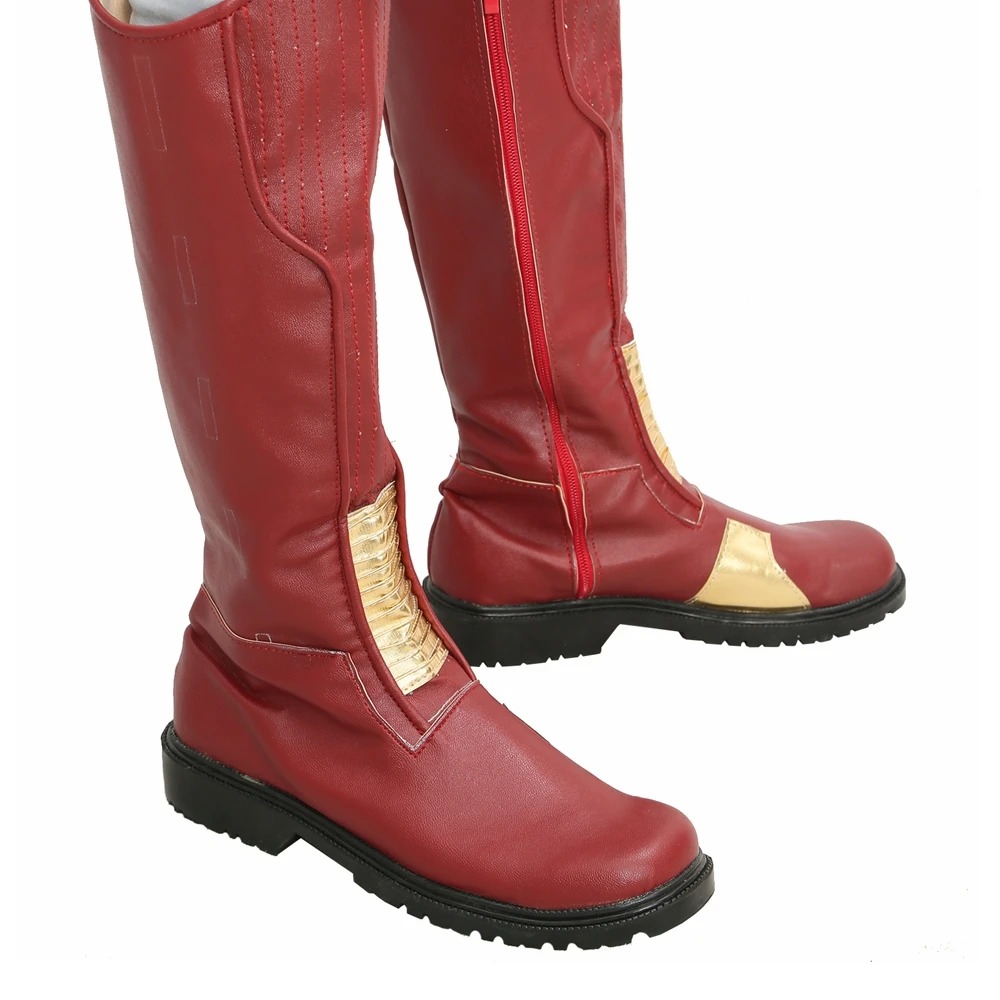 XCOSER The Flash Shoes Comics супергерой крутые кожаные ботинки реквизит для косплея 2018