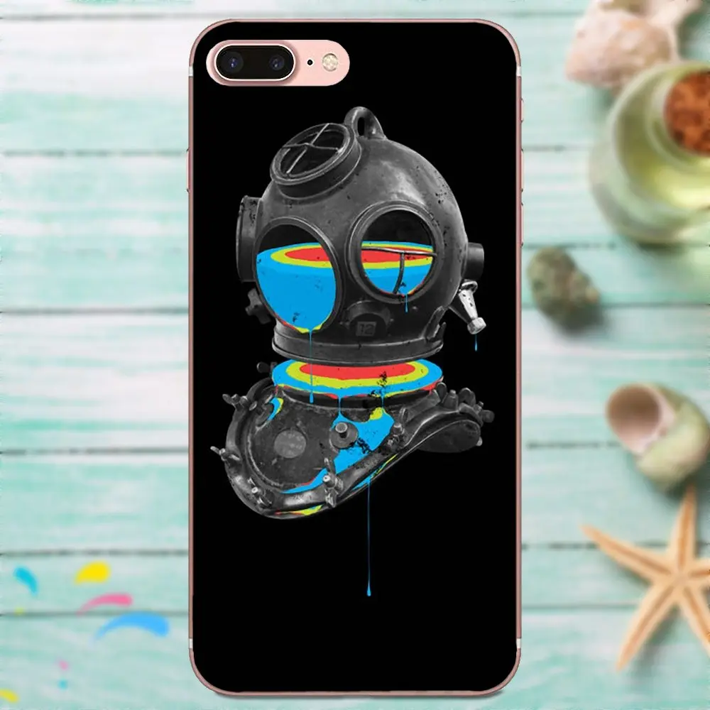 Мягкий ТПУ чехол для телефона Xiaomi Redmi Mi Note 7 8 9 SE Pro Lite Go Play шлем дайвинга Подводная