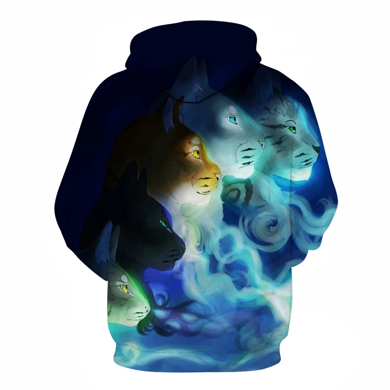 

Novelty Animal Printed Hoodies Men Sweatshirts Harajuku Women Tracksuits Loose Hooded Streetsear Autumn Pullover 3D Male