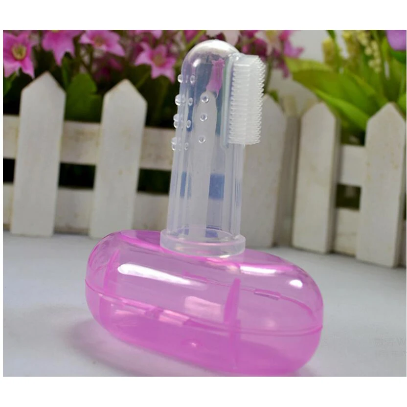 2 шт. детские резиновые зубные щётки с чехлом|baby toothbrush|baby training toothbrushteething toothbrush |