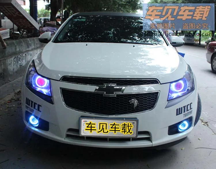 Chevrolet Cruze фары ангельские глазки