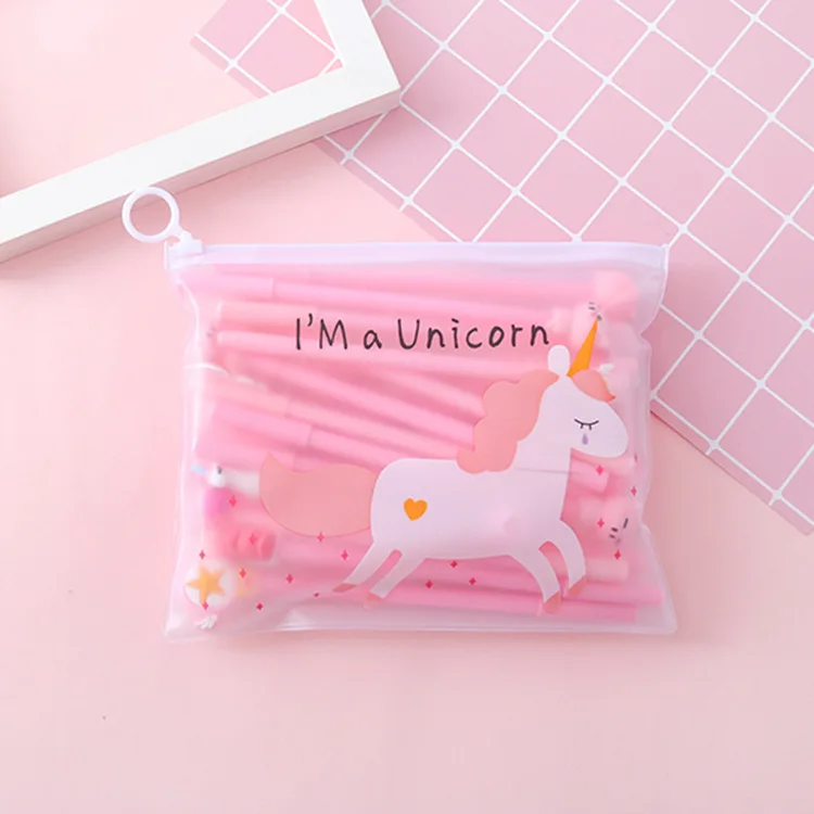 15 20 шт./компл. милый мультфильм стоимость пакет ручка с колпачком Kawaii 0,5 мм черные чернила ручки офисные школьные принадлежности гелевые ручки материал Escolar - Цвет: 15