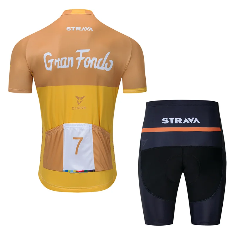 Лето 2019 Strava Велоспорт Джерси наборы для ухода за кожей короткий рукав велосипед