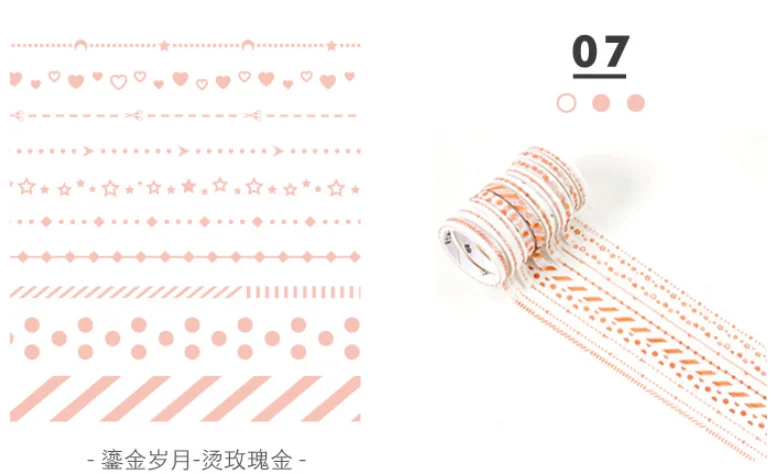 07 10 шт./кор. милый черный лента Washi Бумага DIY планировщик изоляционная лента клейкая наклейки с лентами Декоративные Канцелярские Ленты - Цвет: 07