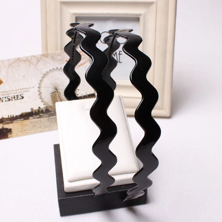 Random color(10PCS) 10PCS New Fashion Plastic Black Plain Headband For Women Lady Hair Band Resin Hairband Hair Hoop Hair Accessories Headwear - Цвет: Random color(10PCS)