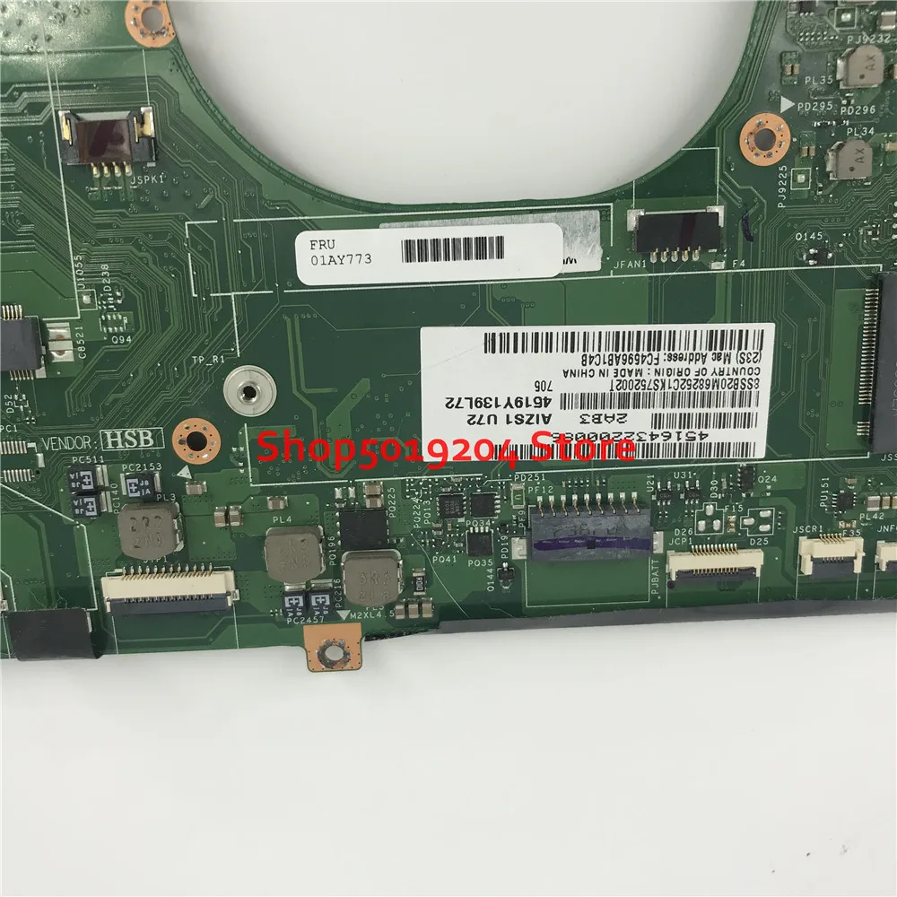 Для Lenovo Thinkpad YOGA 260 YOGA260 материнская плата для ноутбука i7-6500U FRU 01AY773 AIZS1 LA-C581P |