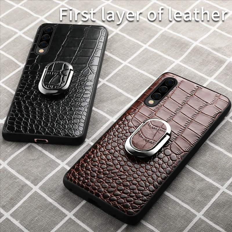 Real leather Case For Samsung Galaxy a50 S10 S7 S8 Plus Luxury Magnetic Kickstand Fitted back cover A71 A70 SM-A505F | Мобильные