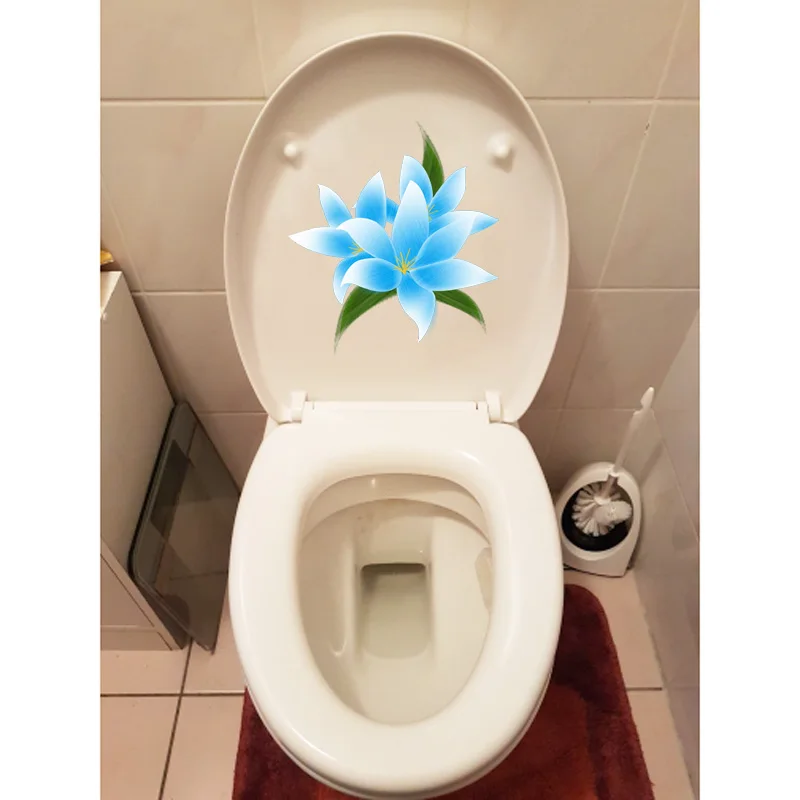 ZTTZDY 19 5*21 9 см синяя ручная роспись цветок WC сиденье для унитаза наклейки