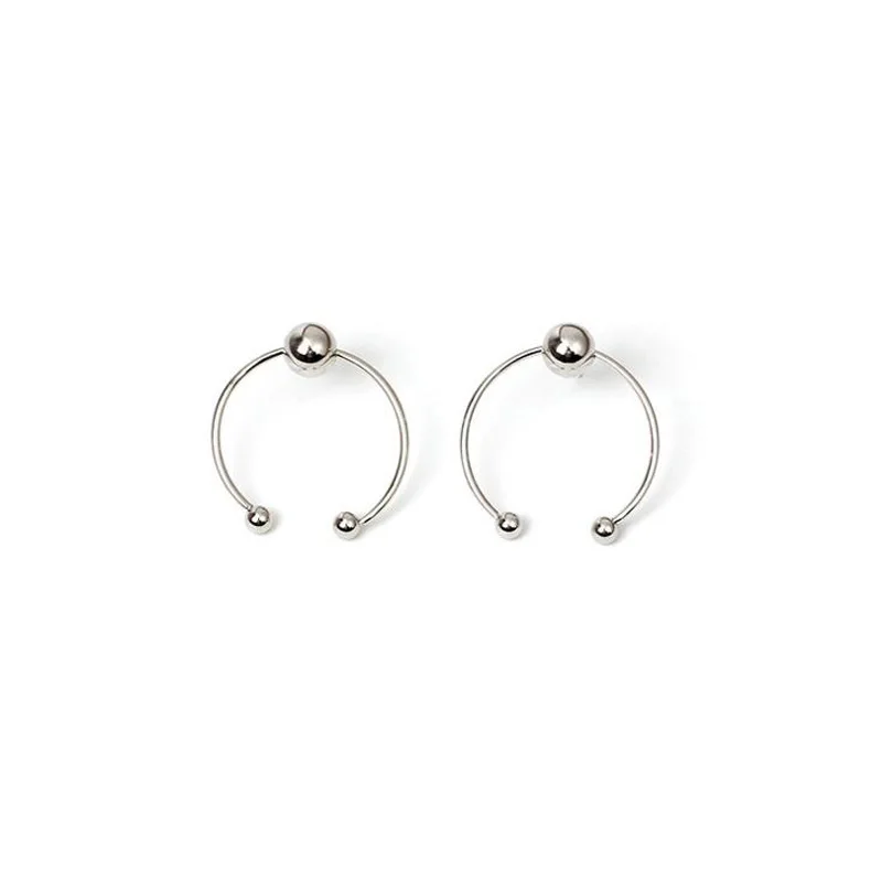 Новая мода Геометрия бисера половины круглые серьги E0052|round earrings|earrings fashionfashion