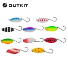 OUTKIT, 10 шт., смешанные цвета, 4,1 см, 6,5 г, рыболовная блесна, наживка, приманка, искусственная приманка для форели, рыболовные снасти
