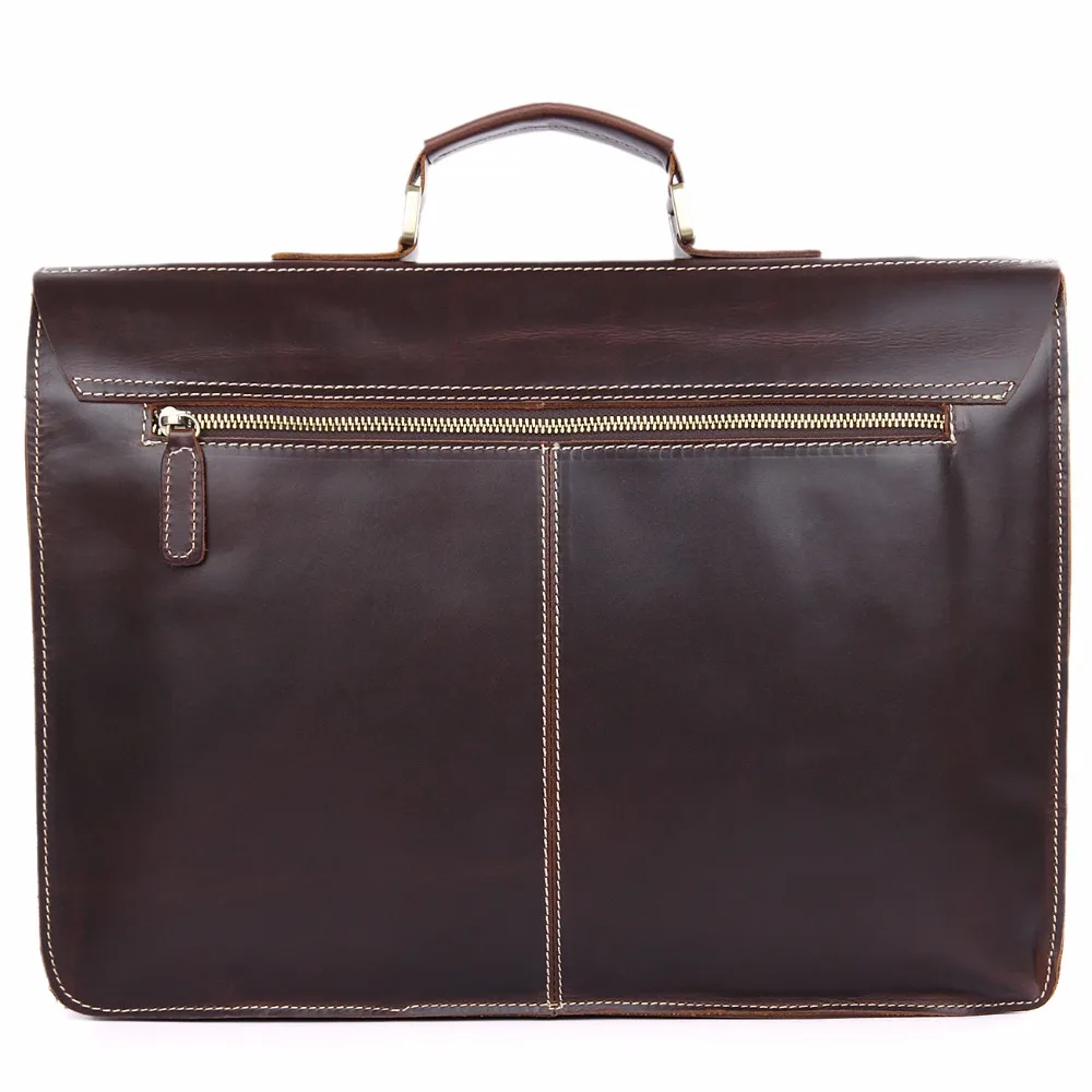 Мужская сумка J.M.D блестящая из коровьей кожи для ноутбука 7105Q 1|leather man bags|shoulder bags for
