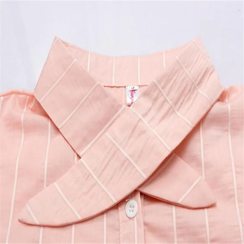 Fashion Striped Spring Autumn Women Shirts 2018 New Sweet Bow Work Blouses Long Flare Sleeve Slim Office Lady Blouse Q060 | Женская