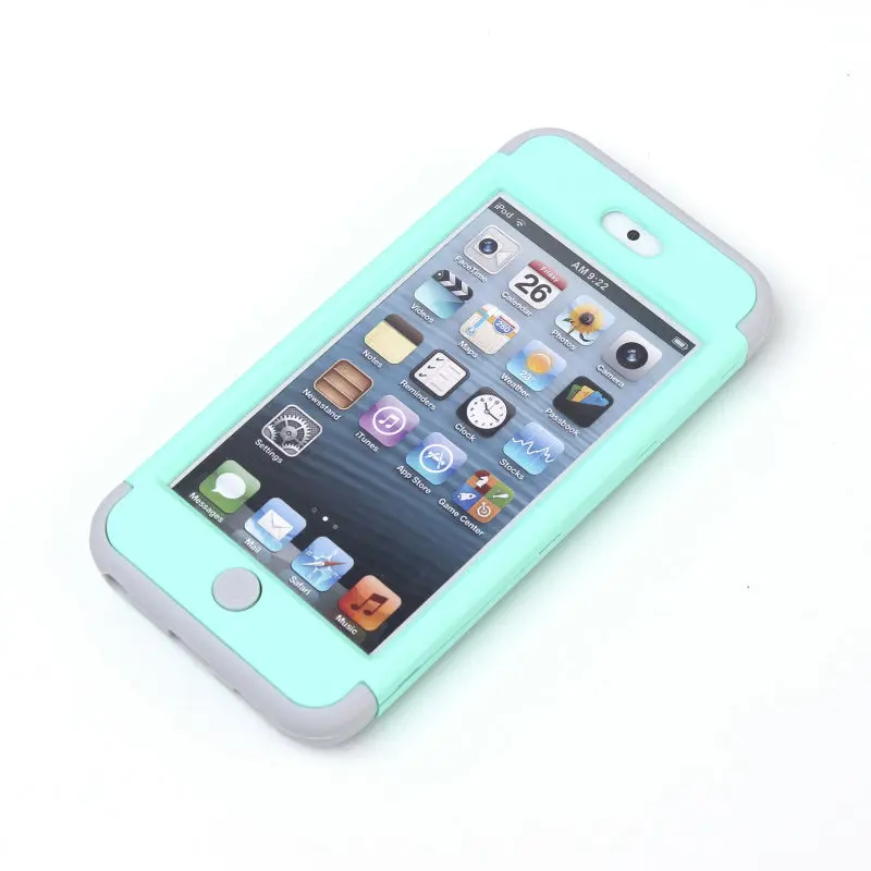 Multi Colors Impact Hard &amp Soft Silicone Hybrid Shockproof Case Cover For iPod Touch 5 6th Generation w/Screen Film+Stylus Pen |