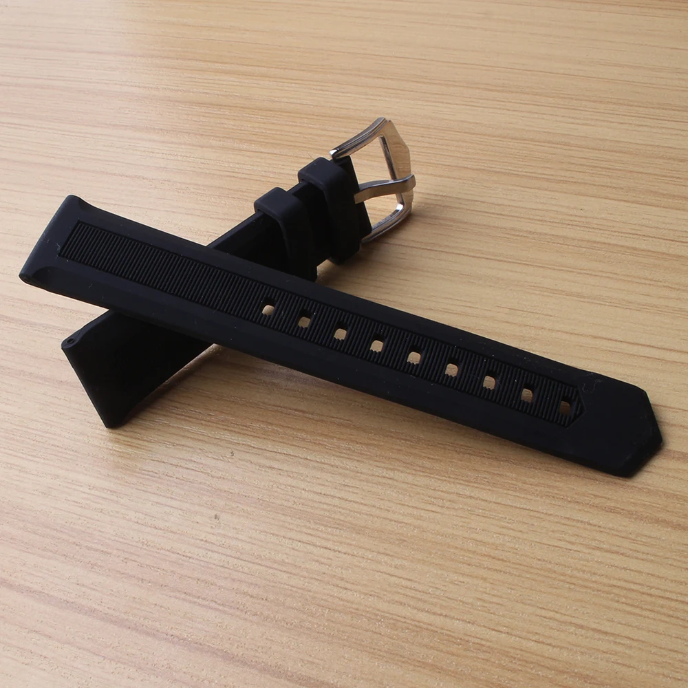 Ремешок силиконовый для часов 20 мм 22 м|watchband black|watchband strapsilicone rubber |