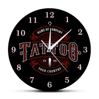 tattoo time custom wall clock ink shop tattoos artist gift body art shop studio tattoos logo company name modern wall clock