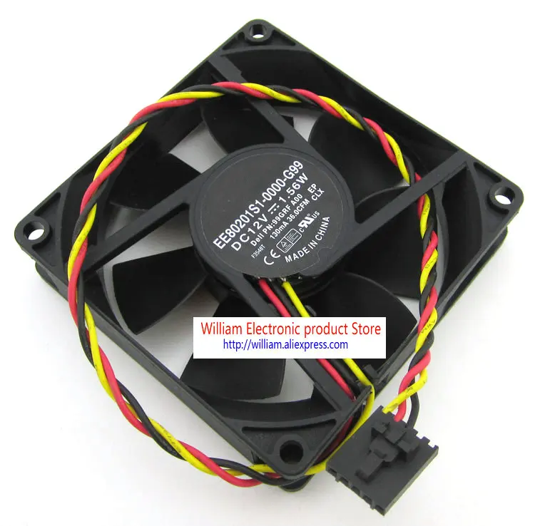 Новый оригинальный EE80201S1-0000-G99 8020 8 см 12V 1 56 W для Dell ноутбук PC Вентилятор FONSONING |