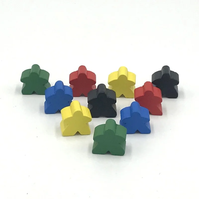 40 Pcs/Set Humanoid Chess Pieces Board Games Accessories Marking Color Wooden  Pieces