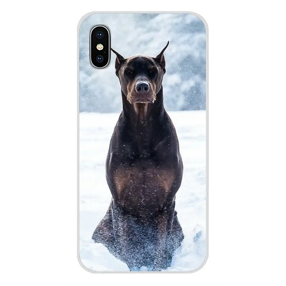 Прозрачный мягкий чехол Doberman Pinscher для Samsung Galaxy S3 S4 S5 Mini S6 S7 Edge S8 S9 S10 Lite Plus Note 4 5 8