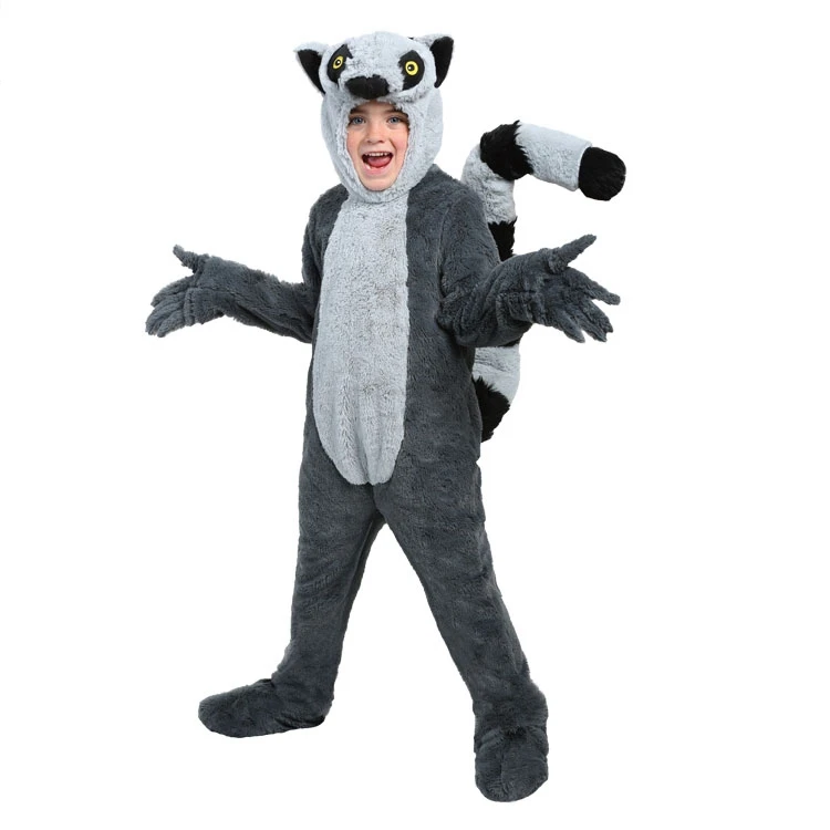IREK/Детский костюм для взрослых с изображением животных из мадагаскара Lemur Money