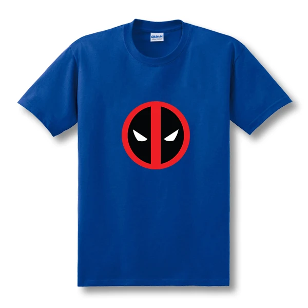 

New Summer Brand Cartoon Deadpool X-men Black Man Casual O-Neck T-shirts Cotton Printed Short-sleeved T Shirt good quality