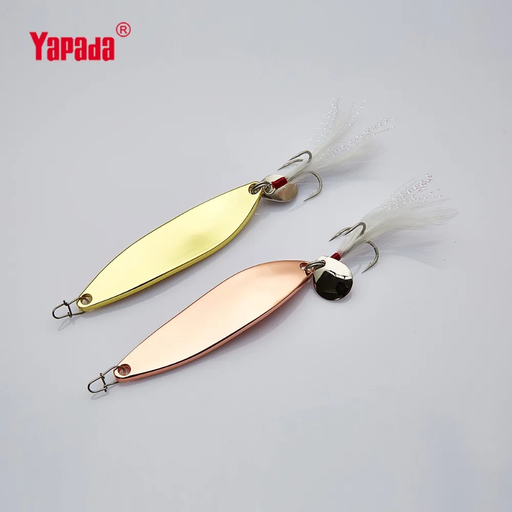 YAPADA Spoon 018 доска для серфинга 18 г тройной крючок + перо блестки 73x18x6 мм многоцветная
