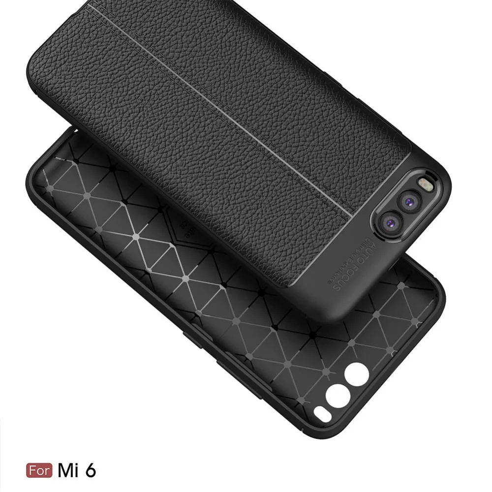 Чехол для смартфона Xiaomi MI 6 мягкий силиконовый чехол из углеродного волокна и ТПУ