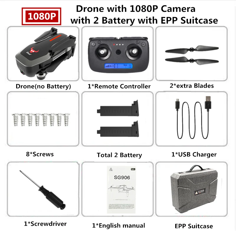 B5 1080P EPP Box SG906 Радиоуправляемый Дрон wit 5G 4K wifi камера gps Дрон бесщеточный селфи Дрон складной Квадрокоптер с камерой VS SJRC F11 JJRC X9 Дрон - Цвет: B5 1080P EPP Box