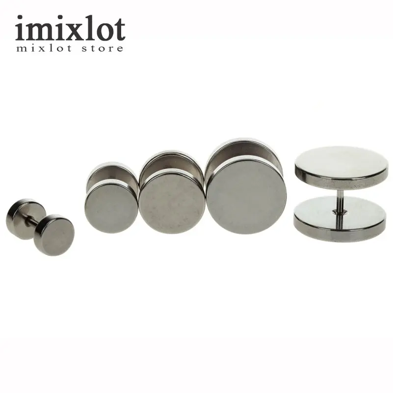 Imixlot 2 шт. 4 цвета хирургические стальные поддельные затычки для ушей